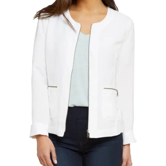 NIC + ZOE front Runner zip white jacket